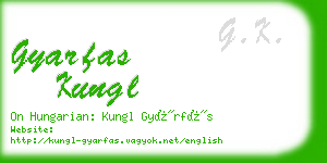 gyarfas kungl business card